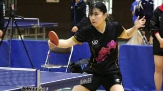 千里金蘭大A、2部校唯一の4強入り　女子団体準々決勝＜卓球・関西学生新人大会＞
