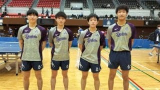 オール新入生の同志社大Aが25年ぶりの団体V　名門・関西学院大を下す＜卓球・関西学生新人大会＞