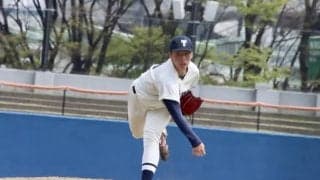 [硬式野球] 松澤96球で初完投！完封勝ちで勝ち点１獲得