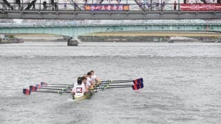 【端艇】ラストスパートもあと一歩及ばず　悔しさの残る結果に／第９１回早慶レガッタ　対校エイト