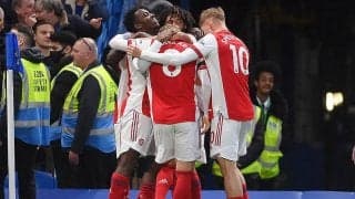 伏兵エンケティア2発にサカ＆スミス・ロウが今季2桁ゴール!　敵地でチェルシーに打ち勝ったアーセナルが会心の連敗ストップ《プレミアリーグ》