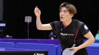 坂根翔大、2部選手唯一の8強入り　男子単決勝トーナメント3回戦＜日本卓球リーグビッグトーナメント福島大会＞