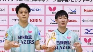 日鉄物流ブレイザーズ・松下海輝/藤村友也が男子複V＜日本卓球リーグビッグトーナメント福島大会＞