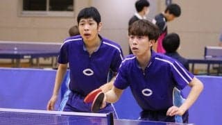 男子ダブルス決勝は関東学生優勝中央大ペアvs専修大ルーキーコンビ＜卓球・関東学生新人選手権大会＞