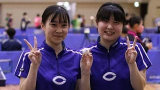 中央大・川畑明日香/吉岡桜子ペアが女子ダブルスV＜卓球・関東学生新人選手権大会＞