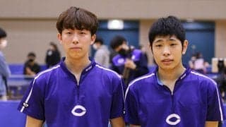 小松隼大/米倉勝の2年生ペアがV　中央大は男女複アベック優勝＜卓球・関東学生新人選手権大会＞