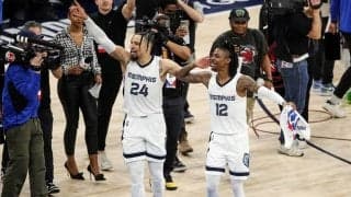 PO1回戦を制したグリズリーズのモラント「僕らはどんなスコアになろうと自信がある」