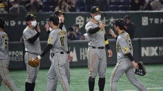 阪神が巨人下して今季初5連勝　7回に打者11人6得点の猛攻、やっと勝率3割超える