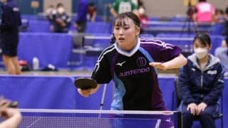 順天堂大・伊藤心優、3部校唯一の16強入り　女子シングルス4回戦結果＜卓球・関東学生新人選手権大会＞