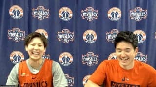 笑顔の町田瑠唯「スピードは自信を持ってもいいのかなと思います」 - 練習後会見で語る