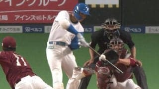 ハム清宮、プロ初の2打席連発に本拠地騒然　“右手一本”3号→スタンド中段4号