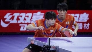 世界ランク1位・宇田幸矢/戸上隼輔ペア、初戦辛勝で8強入り＜卓球・WTTフィーダーフリーモント＞