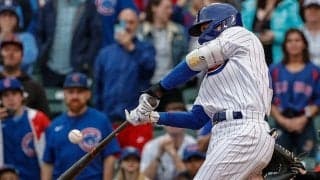 【MLB】鈴木誠也、メジャー初の右翼線三塁打　初のダブルヘッダーで2試合連続安打