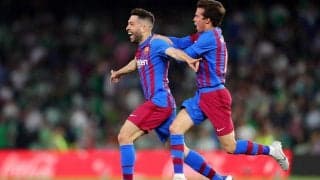 「非常識なボレー」、「何度見てもいい!」ジョルディ・アルバの劇的決勝ボレーに賛辞止まず「史上最高のレフトバック」