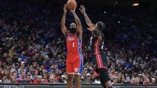 シクサーズがヒートに連勝してシリーズをタイに…ハーデンが4Qに躍動／NBAプレーオフ