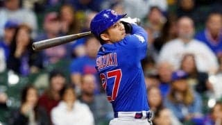 【MLB】鈴木誠也は右足首の痛みで途中交代、6回の守備から退く　6試合ぶり打点マークも