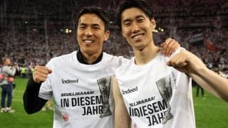 カメラは見ていた! EL決勝進出を決め、喜び踊る鎌田大地の姿を