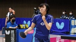 1年生・枝廣愛が勝利し中央大がリード　枝廣はシングルス7戦7勝＜春季関東学生卓球リーグ戦女子速報＞