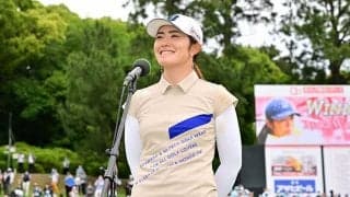 渡邉彩香が結婚後初V　生観戦した夫と熱いハグ「私らしいプレーを続けていけたら」