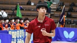 杉本和也、新人戦準優勝者下す　早稲田大が1点返す＜春季関東学生卓球リーグ戦男子速報＞