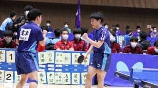 中央大、リーグ制覇に王手　4年生ダブルスが接戦制す＜春季関東学生卓球リーグ戦男子速報＞