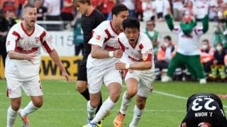 【現地写真】遠藤航の「劇的すぎる残留弾」にシュトゥットガルト沸騰!独紙は「不滅の存在になった」と絶賛…日本代表の「絶対的中軸」が成し遂げた大仕事