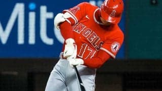 【MLB】大谷翔平、第5打席で5試合連続安打　急所への自打球で悶絶も…バットで好結果