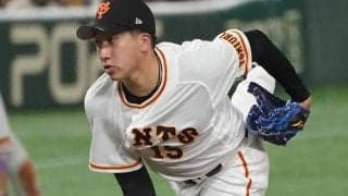 糸引く剛速球が「なんだこの直球」　巨人守護神の“最後の1球”は「マジエグいな」