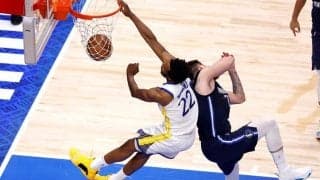 「ドミニクみたいだ」「強烈だった」。ウィギンズがドンチッチ越しに豪快なダンクを炸裂