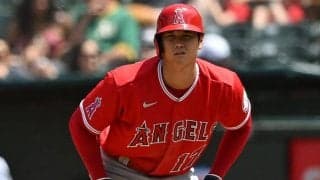 【MLB】大谷翔平、二盗でチームトップ7盗塁→同点生還　三塁ベースに左足を滑らせてヒヤリ