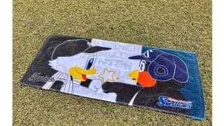 ロッテのマーくん＆ヤクルトつば九郎の交流戦コラボグッズ発売　ゲーム風デザインも