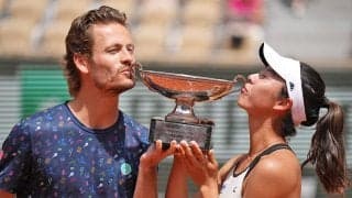 柴原瑛菜、混合ダブルスでグランドスラム初優勝「夢が叶いました」とスピーチ[全仏オープン]
