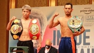 井上尚弥＆ドネアが計量一発パス　15秒睨み合い後にドネアがお辞儀、握手はなく決戦へ