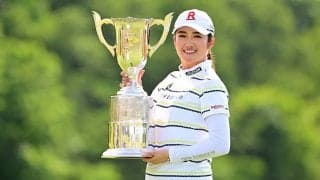 稲見萌寧、今季初優勝に「ホッとしている」　目玉のバンカーからナイスパーセーブ