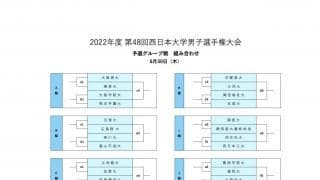3年ぶりの西日本インカレの男女組み合わせが決定