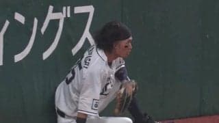 フェンス恐れぬ“2段跳び回転キャッチ”が「マンガみたい」「メジャーの雰囲気ある」