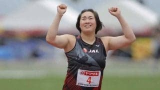 やり投げV2を飾った北口榛花　世陸代表内定はお預けで逆質問「選ばれますかね？」