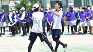 【ソフトテニス部】接戦を制し、4勝３敗で関関戦勝利！