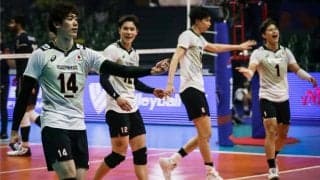 男子日本代表　アジア王者にストレートで勝利