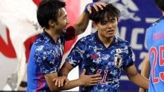 「僕はまだ落ち着いている」代表初ゴール直後の久保建英が“超クール”も堂安は不満？「もっと喜べよアイツ！」