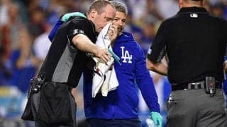 折れたバット顔面直撃　異例の球審交代で米続報「搬送されるも、深刻な怪我は免れる」