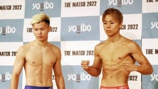 【THE MATCH 2022／天心vs武尊】前日計量は一発パス　両者の“バキバキ”ボディに場内から拍手