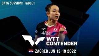 WTTコンテンダーザグレブ2022 DAY6 Session1 Table1