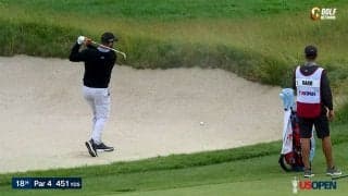 【動画】ジョン・ラーム、最終ホールはバンカーに苦戦も3位から連覇めざす　全米オープン3日目ハイライト