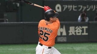 巨人・岡本和、2戦ぶり19号2ランでリーグ単独2位に浮上　5年連続の20発に王手