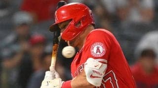 【MLB】トラウトが狙われた？　あわや顔面直撃にブチ切れ「当てるなら肋骨に当てろ」