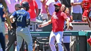 【MLB】大乱闘で衝撃の左手“突っ張り”　ギプスつけた330億円男の「インパクトある打撃」