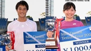 湘南美容Presents「SBCドリームテニスツアー」1stラウンド優勝者は荒川晴菜と今井慎太郎！