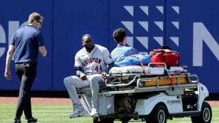 【MLB】大谷翔平に“大差つけた男”が負傷交代　守備で同僚と激突…しばらく起き上がれず