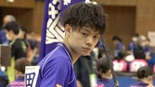 明治大・宇田幸矢「全勝が目標。今後の自分の成長につながる」【卓球・インカレ】